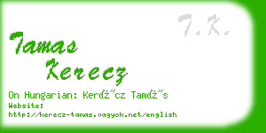tamas kerecz business card